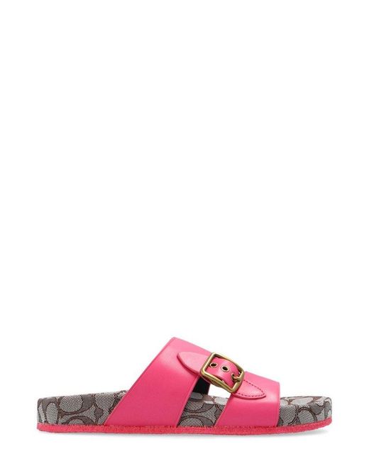 COACH Addison Slipon Slides in Pink Lyst