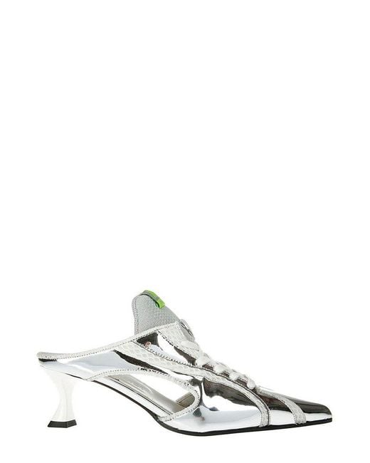 Ancuta Sarca White X Nike Pointed-toe Lace-up Mules