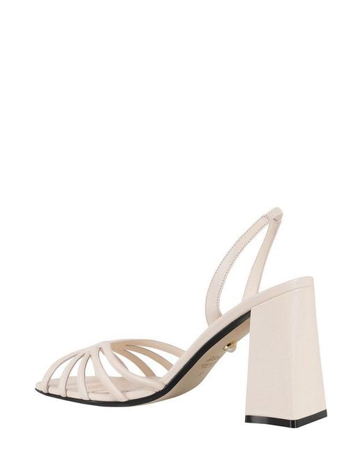 ALEVI Natural Strappy Block Heel Sandals
