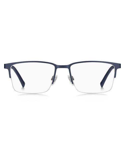 Tommy Hilfiger Black Rectangular Frame Glasses for men