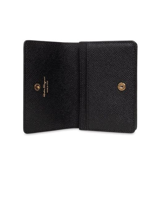 Ferragamo Black Leather Card Case