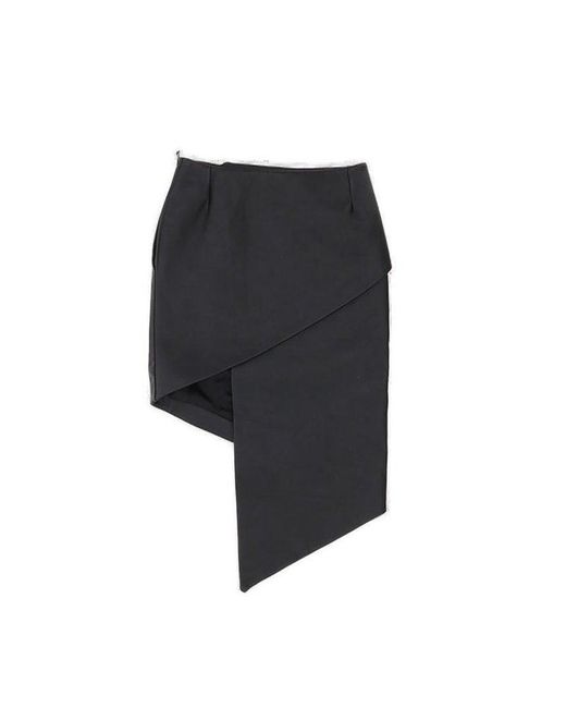 Vetements Black Spiral Asymmetric Skirt