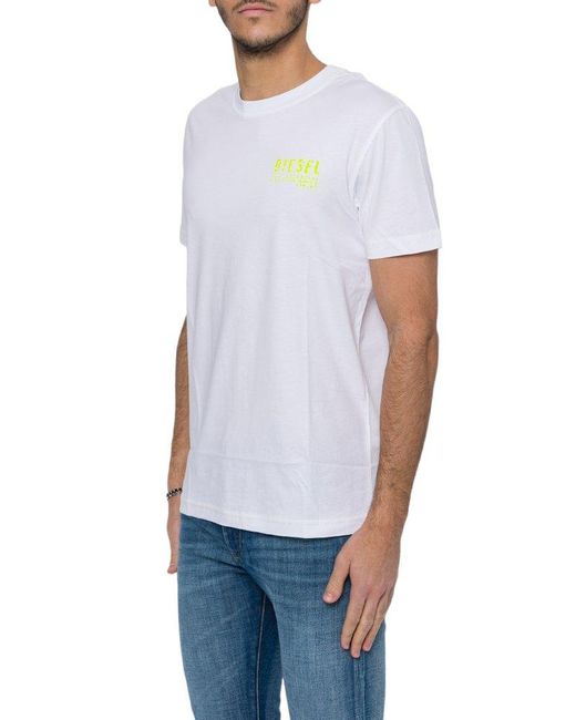 DIESEL White T-diegor-k72 Crewneck T-shirt for men
