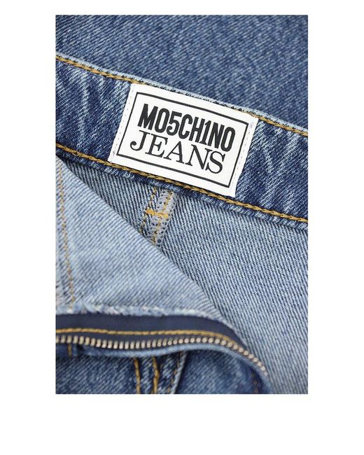 Moschino Blue Jeans Flared Denim Maxi Skirt