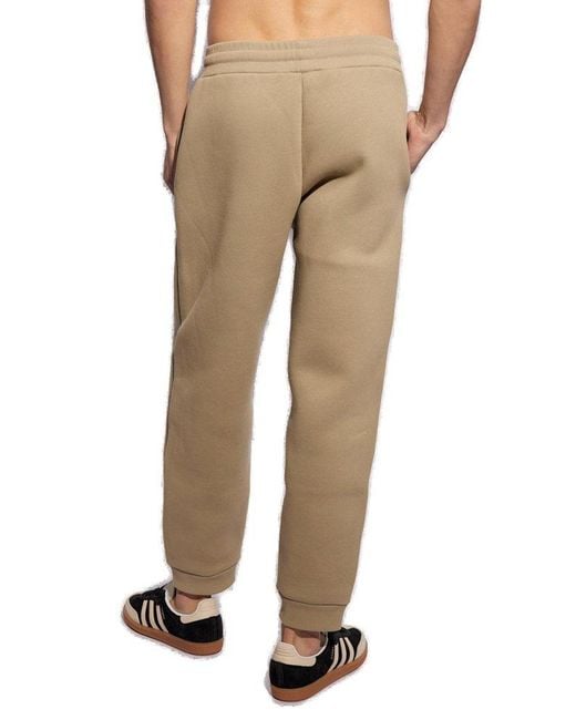 AMI Natural Sweatpants With Logo, for men