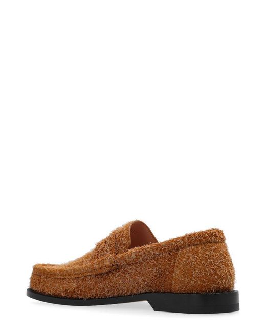 Loewe Brown Campo Slip-on Loafers