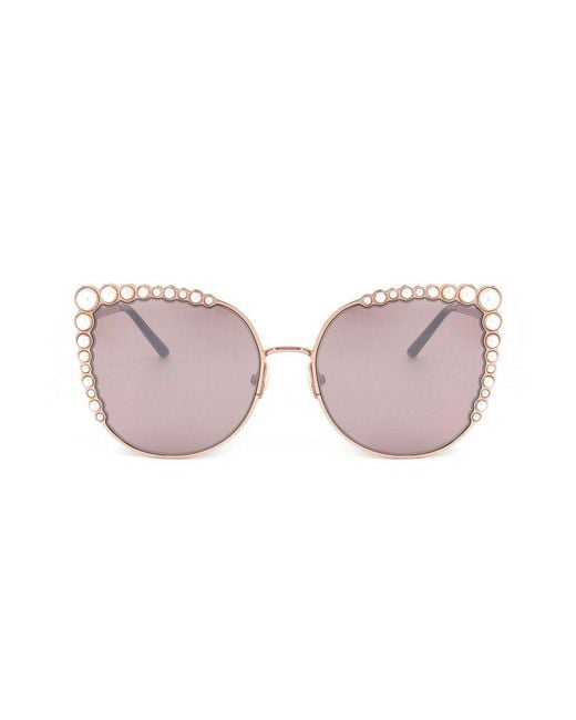 Carolina Herrera Pink Cat Eye Full Rim Sunglasses