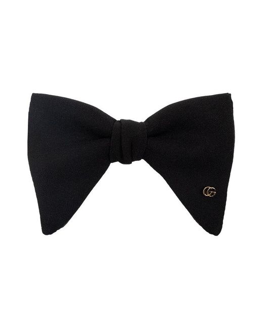 Gucci Black Double G Bow Tie for men