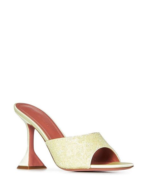 AMINA MUADDI Metallic Beaded Lupita Mules