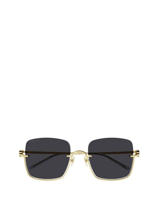Gucci Metallic Square Frame Sunglasses