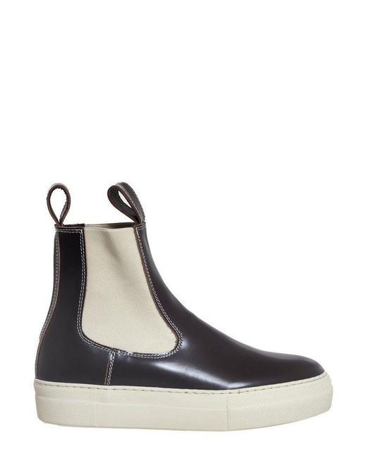 Sofie D'Hoore Leather Faith Round Toe Slipon Boots in Purple Lyst