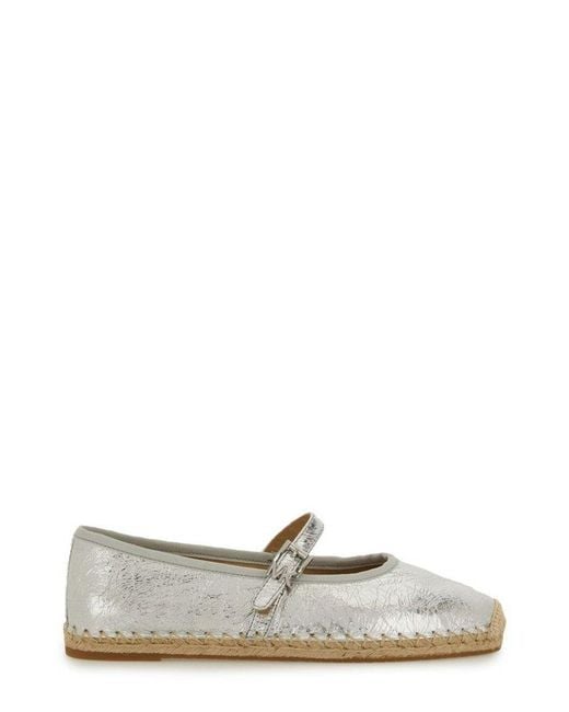 Michael Kors Lynn Metallic Leather Ballet Espadrilles