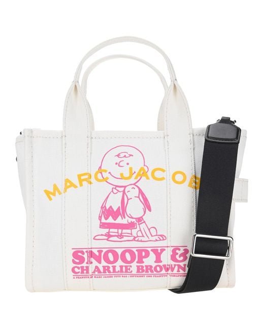Marc Jacobs White X Peanuts The Snoopy Mini Tote Bag