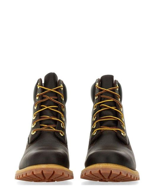 Timberland Black Premium Waterproof Lace-Up Boots