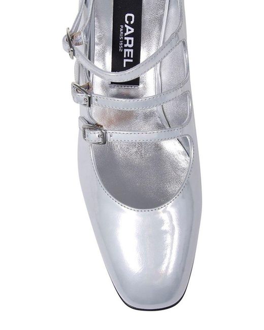 CAREL PARIS White Paris Kina Mary Janes Pumps