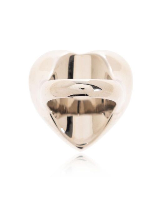 Vetements White Heart-shaped Ring,