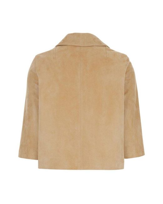 Marni Natural Button-Fastened Short-Sleeved Jacket