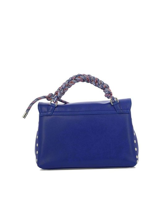 Zanellato Blue Postina Braided Handle Tote Bag