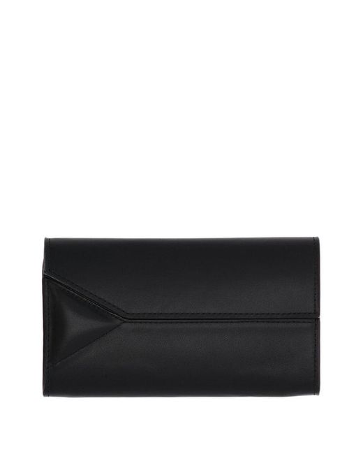 Wandler Black Foldover-top Panelled Clutch Bag