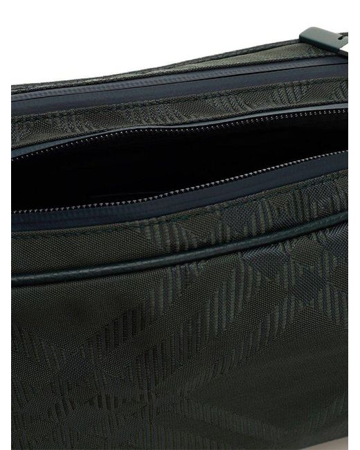 Burberry Black Check-jacquard Zipped Belt Bag for men