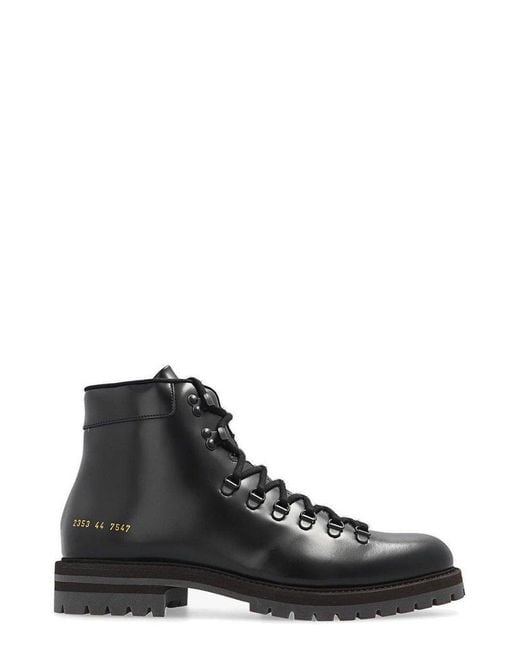 Common Projects Black Lace-up Hiking Boots for men