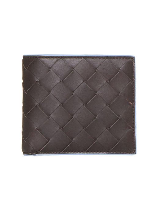 Bottega Veneta Gray Intrecciato Leather Bifold Wallet for men