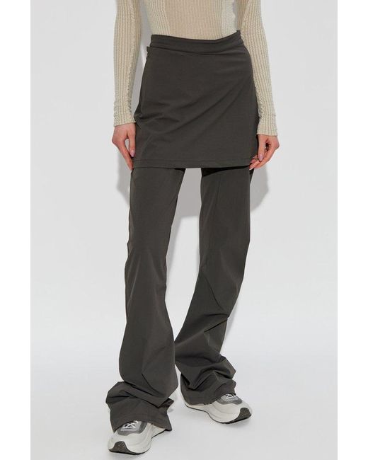 Roa Skort Style Pleated Pants in Black | Lyst UK