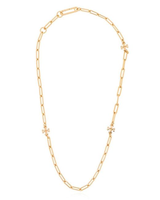 Tory Burch Metallic Good Luck Chain-linked Necklace