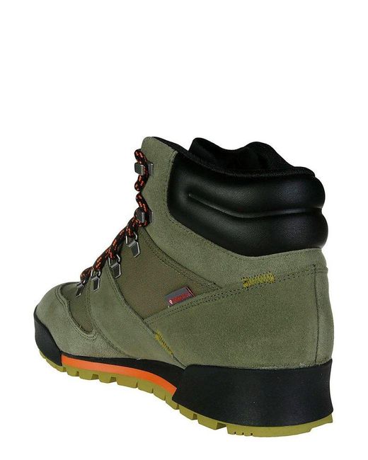 Adidas Originals Green Cold Dry Lace-up Hiking Boots for men