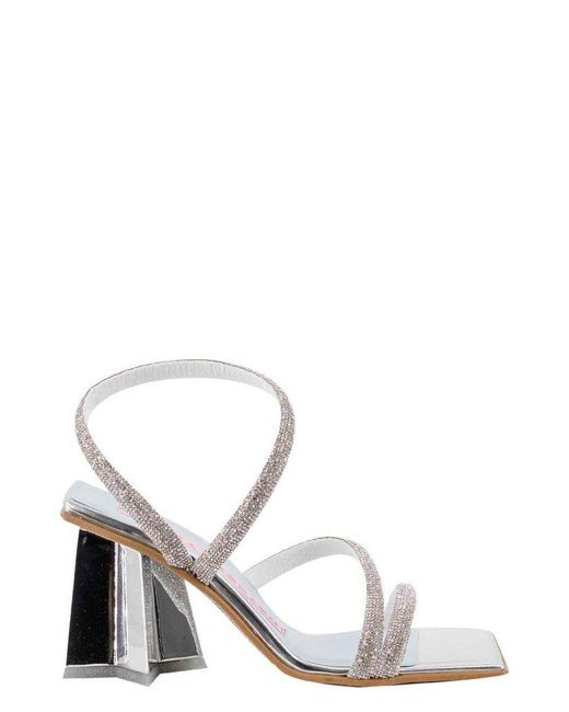 Chiara Ferragni White Andromeda Squared-toe Sandals