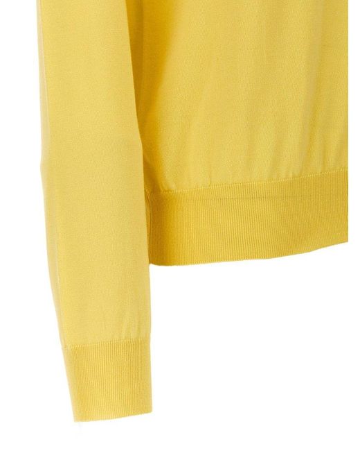 Jil Sander Yellow Round-neck Sweater Sweater, Cardigans