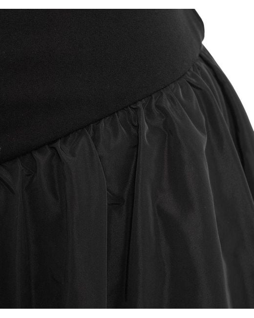 Staud Black Ablee Tufted Mini Dress