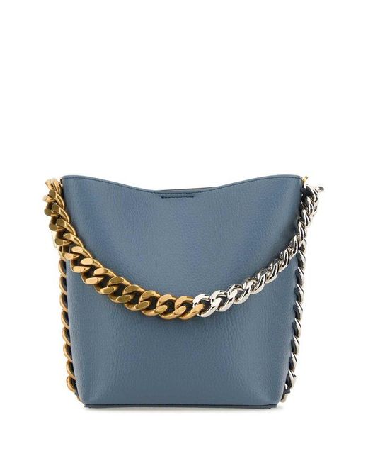Stella McCartney Blue Chain-link Open Top Tote Bag