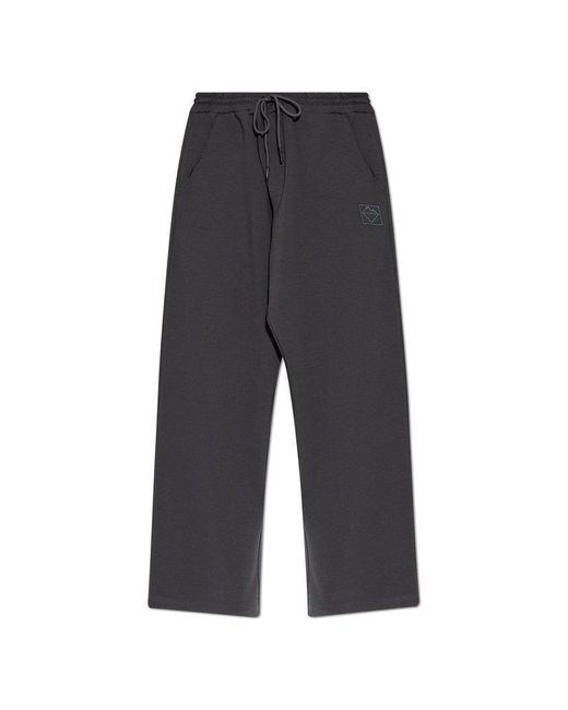 Iceberg Gray Logo Patch Drawstring Sweatpants for men