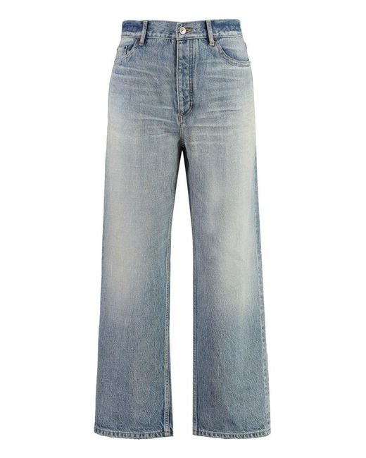 Balenciaga 5-pocket Straight-leg Jeans in Blue | Lyst UK