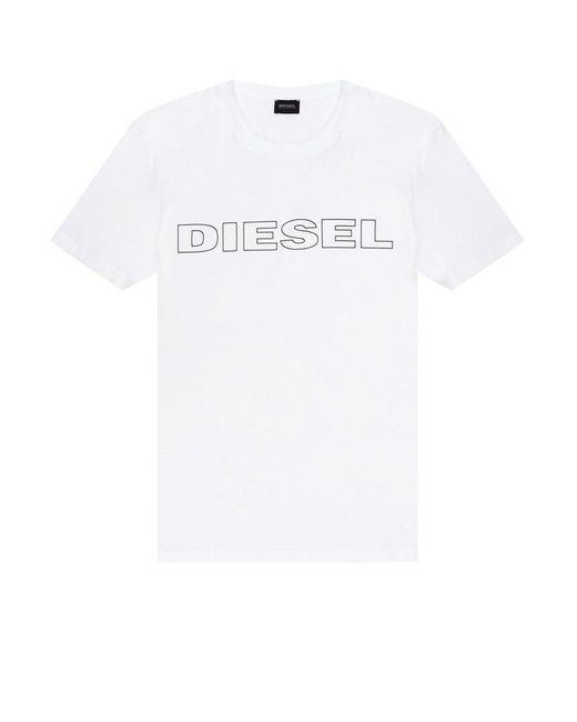 DIESEL White 'umlt-jake' T-shirt for men
