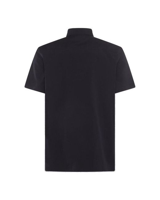 Burberry Black Navy Blue Cotton Shirt for men