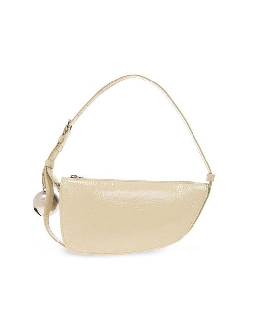 Burberry White 'shield Mini' Shoulder Bag,
