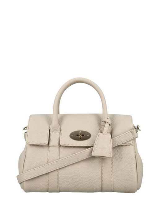 Mulberry Natural Small Bayswater Foldover Top Tote Bag