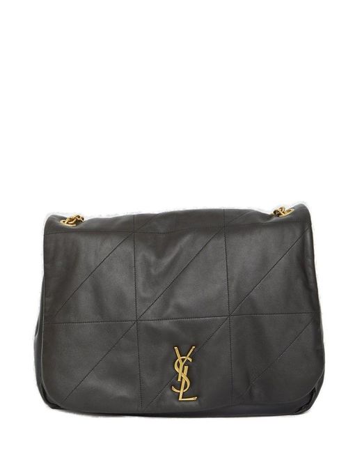 Saint Laurent Jamie 4.3 Patent Effect Shoulder Bag - Black