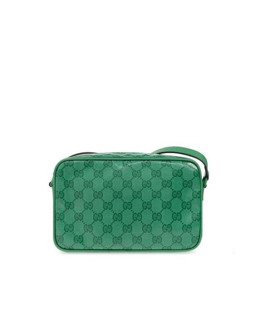 Gucci Green Interlocking G-logo Leather Shoulder Bag for men