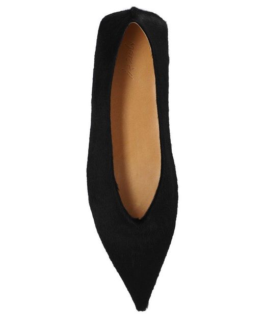 Marsèll Black Ago Ballet Flat Shoes
