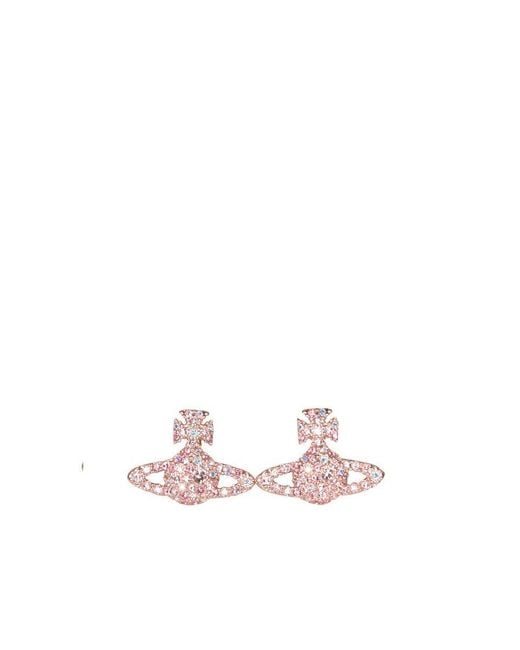 Vivienne Westwood Grace Stud Gold/pink Earrings