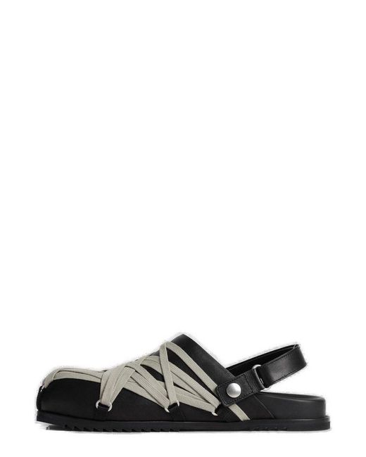 RICK OWENS HOLLYWOOD MEGALACED MULE ハリウッド メガレース Rick Owens Hollywood Megalaced Mules in Black for Men | Lyst
