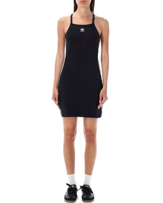 Adidas Originals Black 3-stripe Detailed Mini Dress