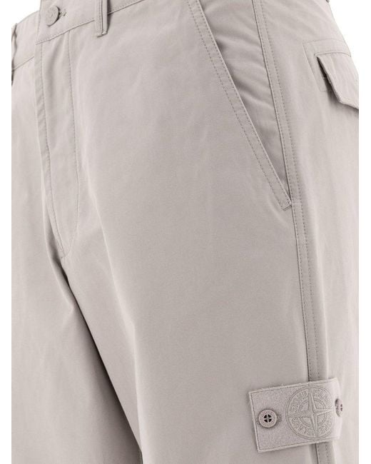 Stone Island Gray Ghost Regular Fit Trousers for men