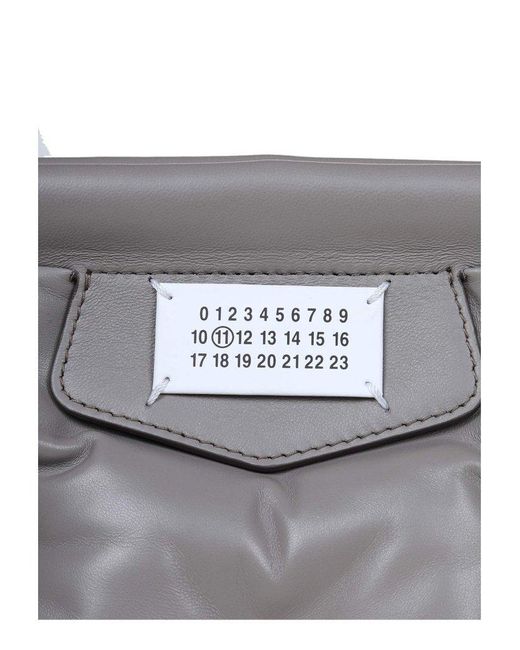 Maison Margiela Gray Quilted Leather Handbag