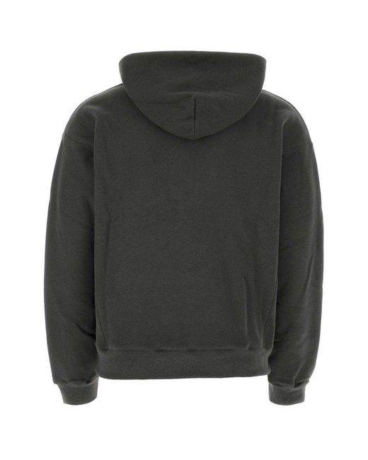 Lemaire Gray Long Sleeved Drawstring Hoodie