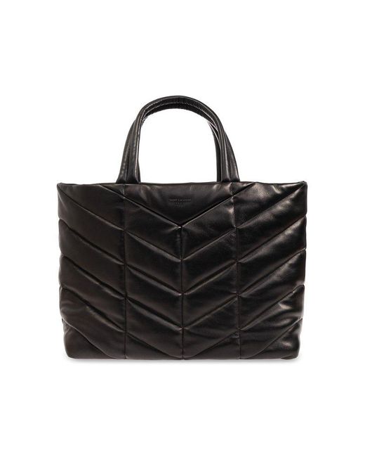 Saint Laurent Black ‘Puffer’ Shopper Bag