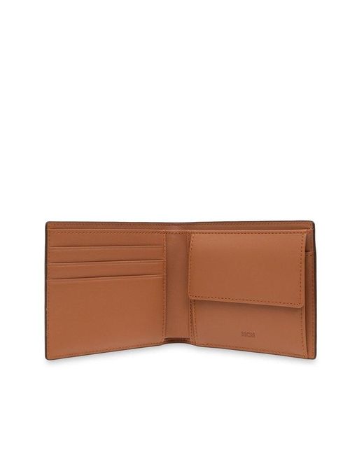 MCM Brown 'himmel Bifold' Leather Wallet,